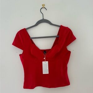 Red duo corset top